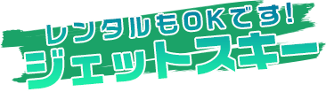 レンタルもOKです!ジェットスキー